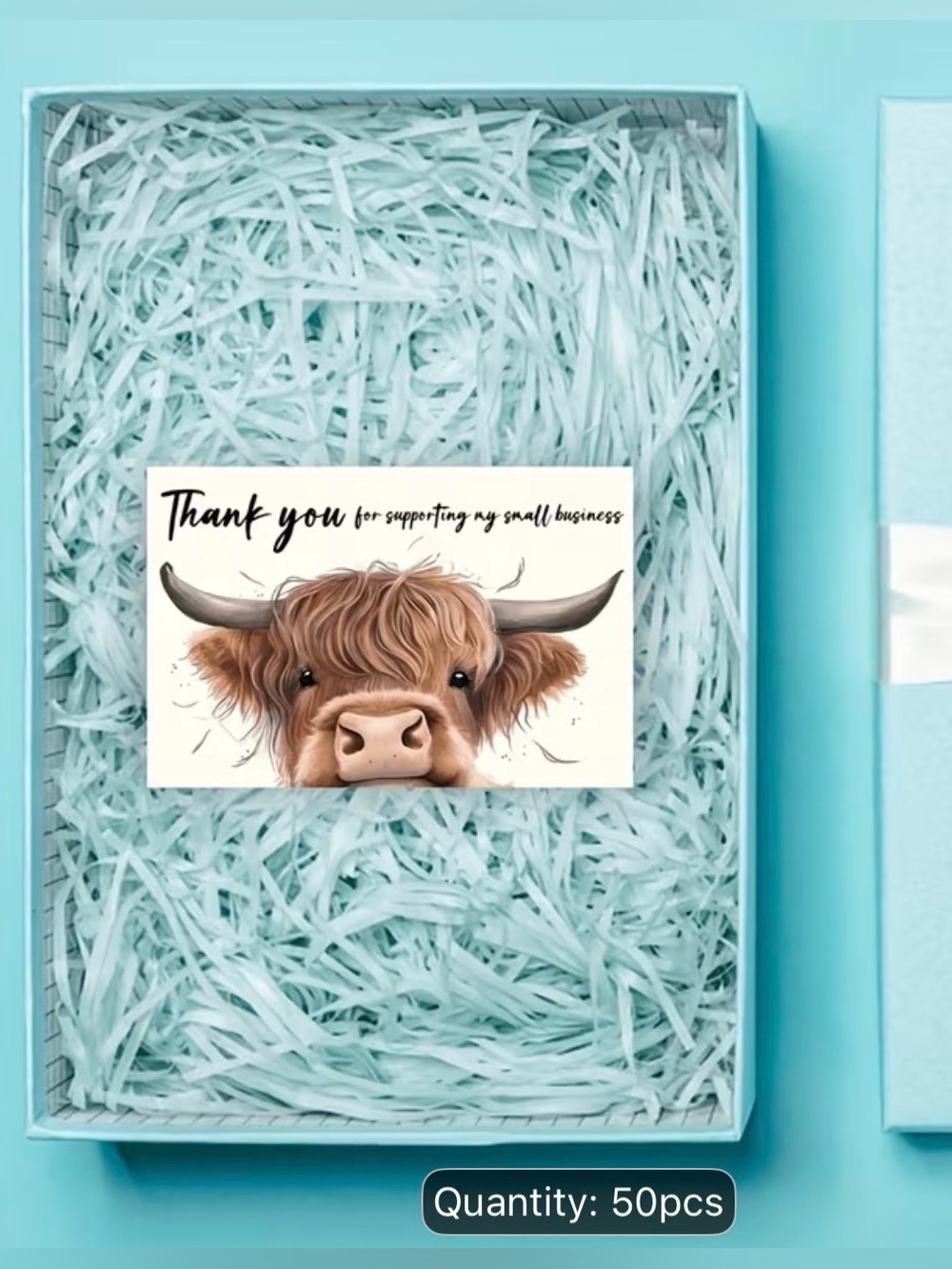 Highland Cows Thank You Cards SMALL SIZE! - Picture 4 of 4